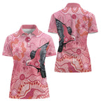 NAIDOC Week Aussie Indigenous Women Polo Shirt Aboriginal Galah Bird Contemporary Art