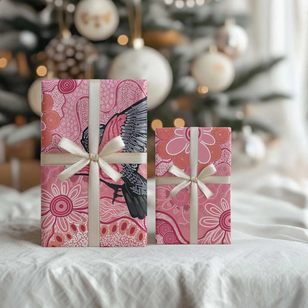 NAIDOC Week Aussie Indigenous Wrapping Paper Aboriginal Galah Bird Contemporary Art