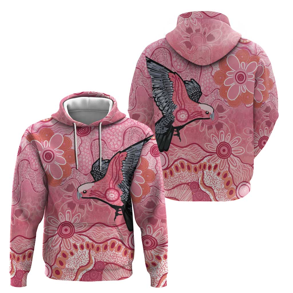NAIDOC Week Aussie Indigenous Zip Hoodie Aboriginal Galah Bird Contemporary Art