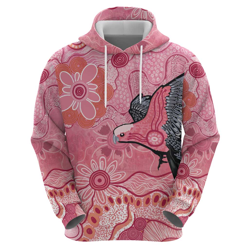 NAIDOC Week Aussie Indigenous Zip Hoodie Aboriginal Galah Bird Contemporary Art