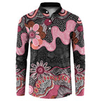 Australia NAIDOC Week 2026 Button Sweatshirt Aboriginal Contemporary Art