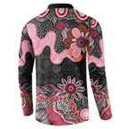 Australia NAIDOC Week 2026 Button Sweatshirt Aboriginal Contemporary Art