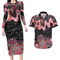 Australia NAIDOC Week 2026 Couples Matching Long Sleeve Bodycon Dress and Hawaiian Shirt Aboriginal Contemporary Art