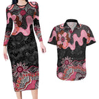 Australia NAIDOC Week 2026 Couples Matching Long Sleeve Bodycon Dress and Hawaiian Shirt Aboriginal Contemporary Art