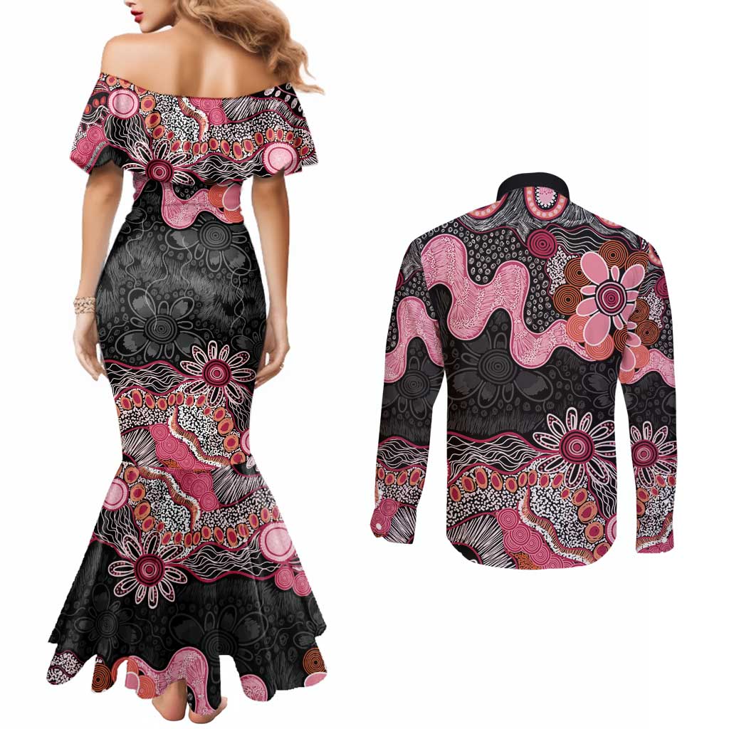 Australia NAIDOC Week 2026 Couples Matching Mermaid Dress and Long Sleeve Button Shirt Aboriginal Contemporary Art