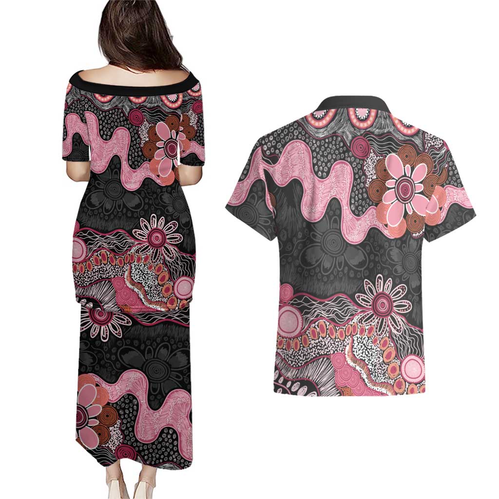 Australia NAIDOC Week 2026 Couples Matching Puletasi and Hawaiian Shirt Aboriginal Contemporary Art