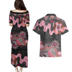 Australia NAIDOC Week 2026 Couples Matching Puletasi and Hawaiian Shirt Aboriginal Contemporary Art