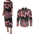 Australia NAIDOC Week 2026 Couples Matching Puletasi and Long Sleeve Button Shirt Aboriginal Contemporary Art