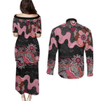 Australia NAIDOC Week 2026 Couples Matching Puletasi and Long Sleeve Button Shirt Aboriginal Contemporary Art