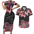 Australia NAIDOC Week 2026 Couples Matching Short Sleeve Bodycon Dress and Hawaiian Shirt Aboriginal Contemporary Art