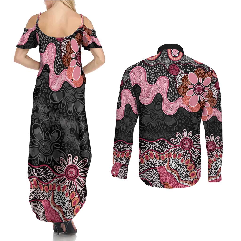 Australia NAIDOC Week 2026 Couples Matching Summer Maxi Dress and Long Sleeve Button Shirt Aboriginal Contemporary Art