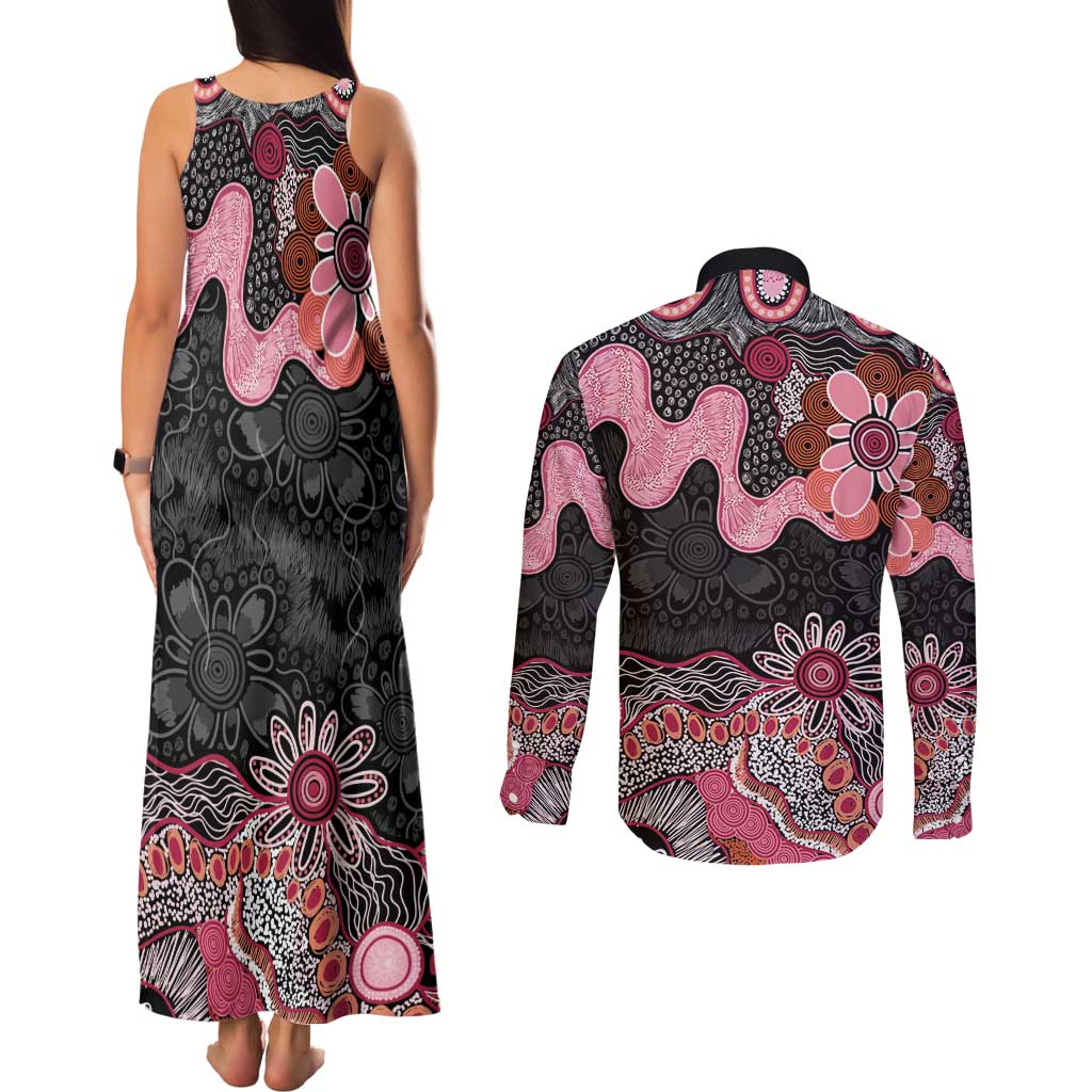 Australia NAIDOC Week 2026 Couples Matching Tank Maxi Dress and Long Sleeve Button Shirt Aboriginal Contemporary Art