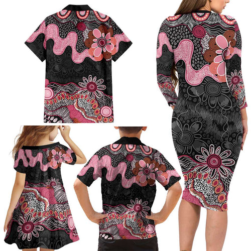 Australia NAIDOC Week 2026 Family Matching Long Sleeve Bodycon Dress and Hawaiian Shirt Aboriginal Contemporary Art