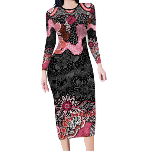 Australia NAIDOC Week 2026 Family Matching Long Sleeve Bodycon Dress and Hawaiian Shirt Aboriginal Contemporary Art