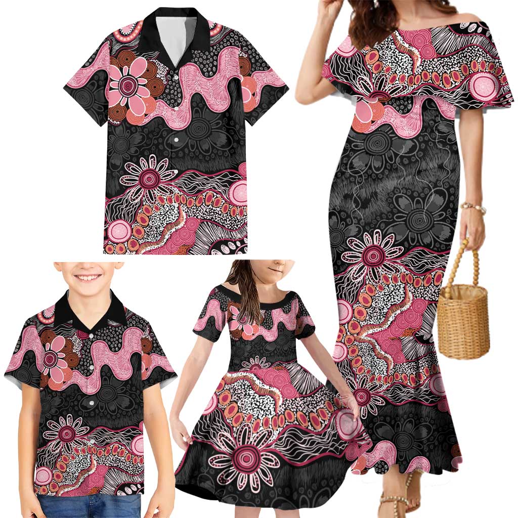 Australia NAIDOC Week 2026 Family Matching Mermaid Dress and Hawaiian Shirt Aboriginal Contemporary Art