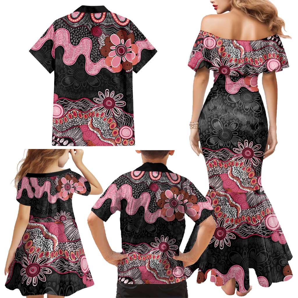 Australia NAIDOC Week 2026 Family Matching Mermaid Dress and Hawaiian Shirt Aboriginal Contemporary Art
