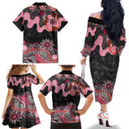 Australia NAIDOC Week 2026 Family Matching Off The Shoulder Long Sleeve Dress and Hawaiian Shirt Aboriginal Contemporary Art
