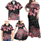 Australia NAIDOC Week 2026 Family Matching Off Shoulder Maxi Dress and Hawaiian Shirt Aboriginal Contemporary Art