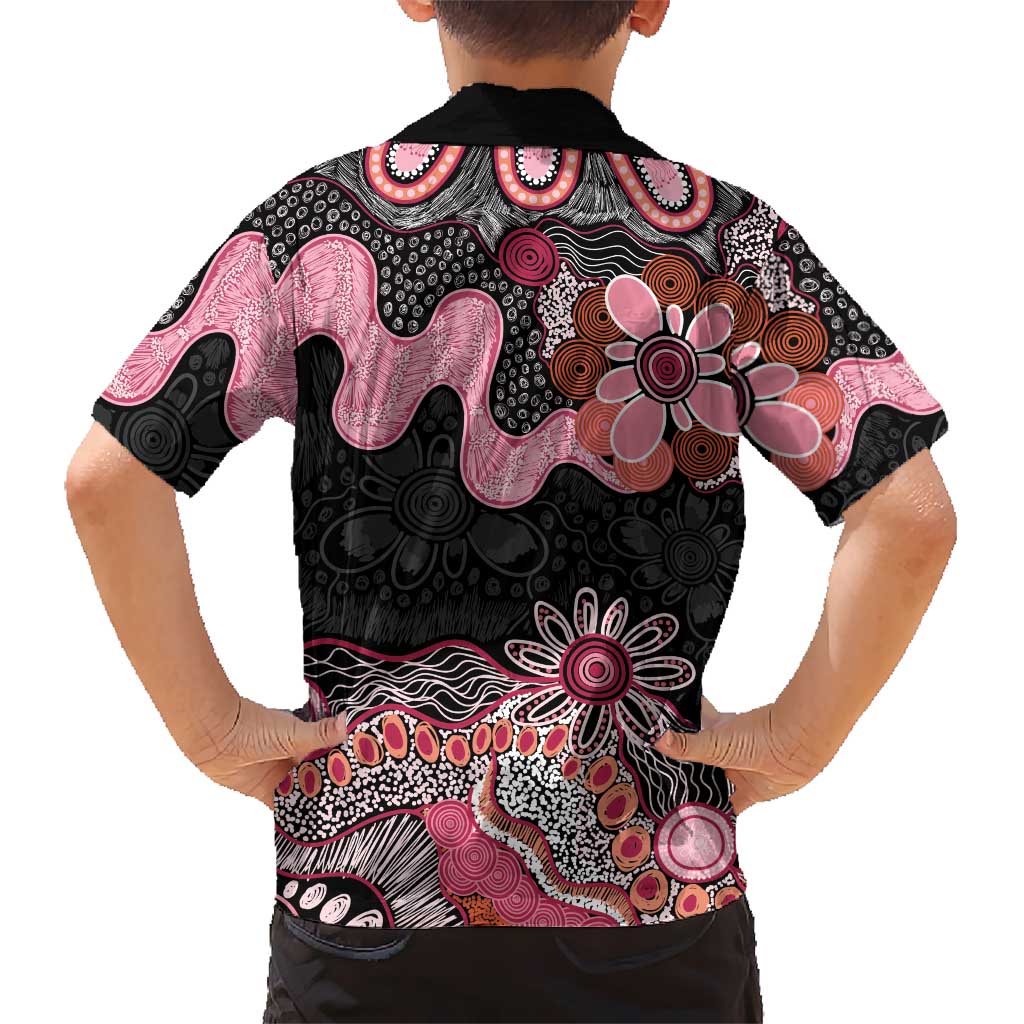 Australia NAIDOC Week 2026 Family Matching Off Shoulder Short Dress and Hawaiian Shirt Aboriginal Contemporary Art