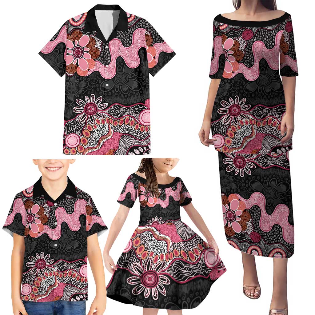 Australia NAIDOC Week 2026 Family Matching Puletasi and Hawaiian Shirt Aboriginal Contemporary Art