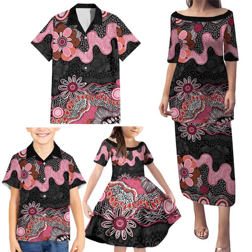 Australia NAIDOC Week 2026 Family Matching Puletasi and Hawaiian Shirt Aboriginal Contemporary Art
