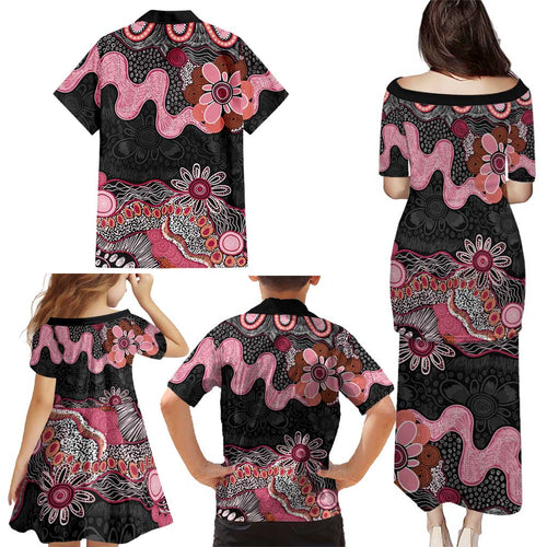 Australia NAIDOC Week 2026 Family Matching Puletasi and Hawaiian Shirt Aboriginal Contemporary Art