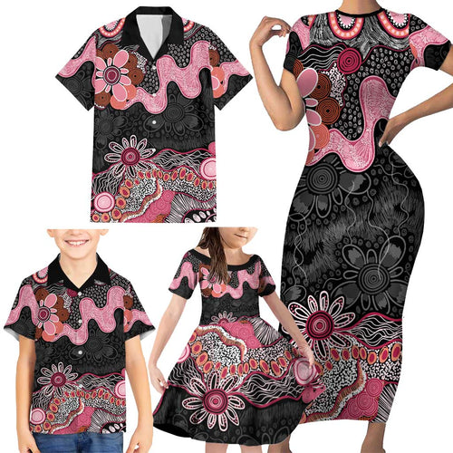 Australia NAIDOC Week 2026 Family Matching Short Sleeve Bodycon Dress and Hawaiian Shirt Aboriginal Contemporary Art