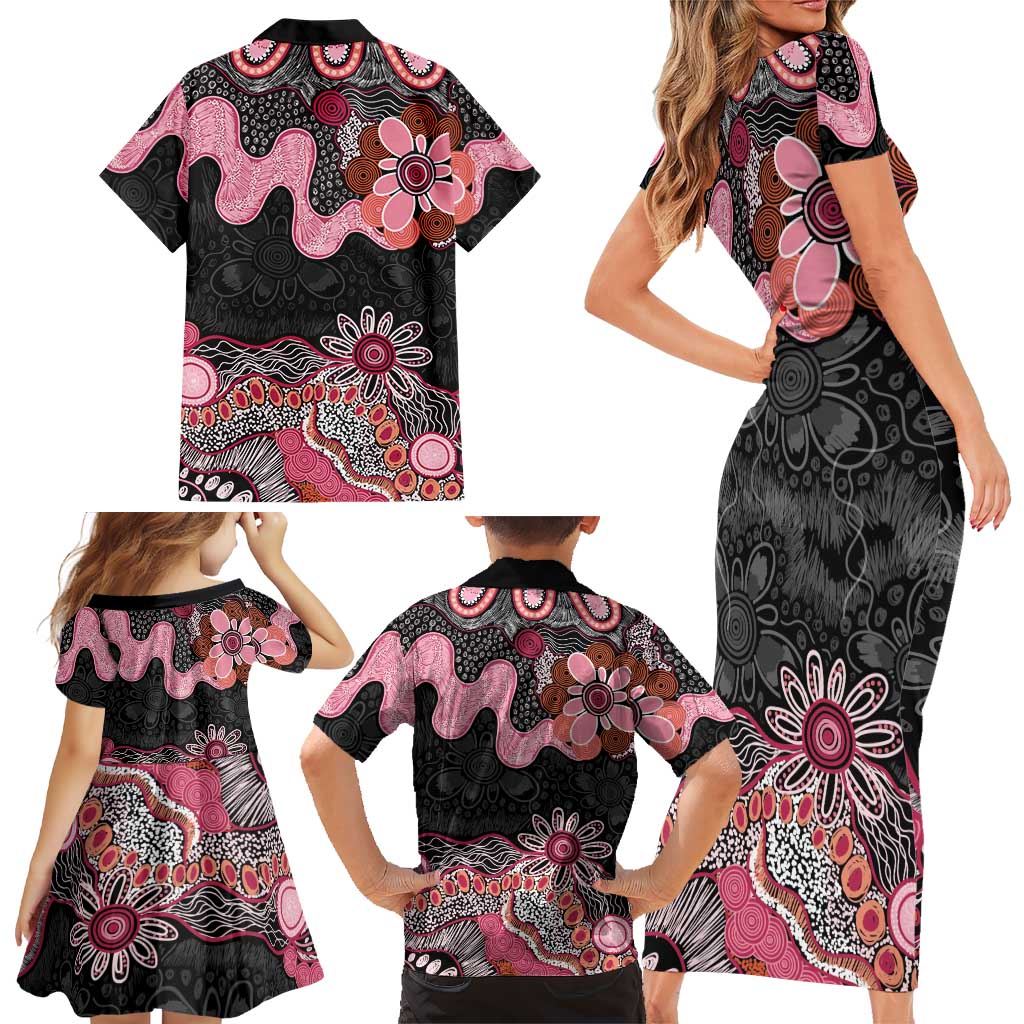 Australia NAIDOC Week 2026 Family Matching Short Sleeve Bodycon Dress and Hawaiian Shirt Aboriginal Contemporary Art