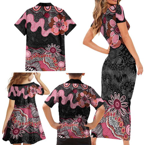 Australia NAIDOC Week 2026 Family Matching Short Sleeve Bodycon Dress and Hawaiian Shirt Aboriginal Contemporary Art
