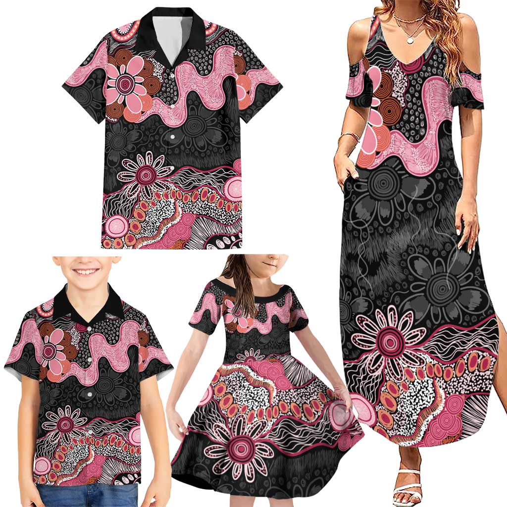 Australia NAIDOC Week 2026 Family Matching Summer Maxi Dress and Hawaiian Shirt Aboriginal Contemporary Art