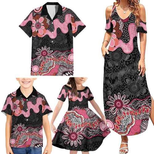 Australia NAIDOC Week 2026 Family Matching Summer Maxi Dress and Hawaiian Shirt Aboriginal Contemporary Art