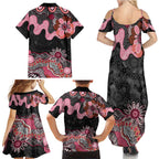 Australia NAIDOC Week 2026 Family Matching Summer Maxi Dress and Hawaiian Shirt Aboriginal Contemporary Art