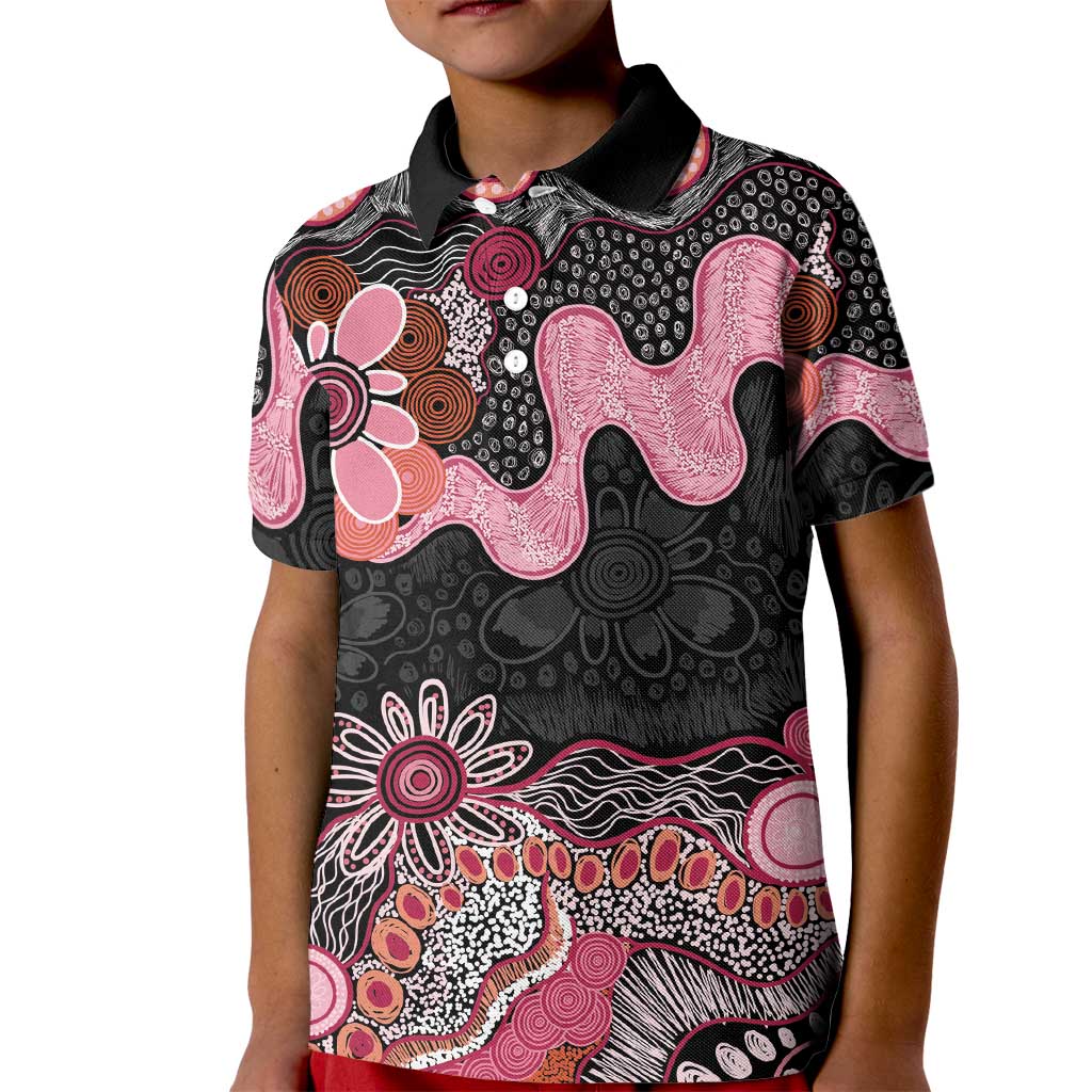 Australia NAIDOC Week 2026 Kid Polo Shirt Aboriginal Contemporary Art
