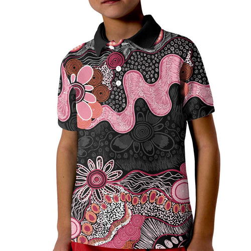 Australia NAIDOC Week 2026 Kid Polo Shirt Aboriginal Contemporary Art
