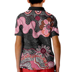 Australia NAIDOC Week 2026 Kid Polo Shirt Aboriginal Contemporary Art