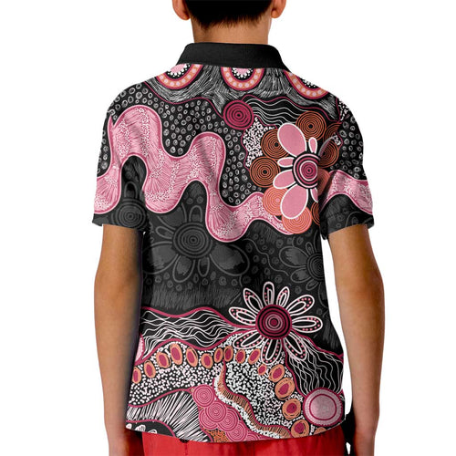 Australia NAIDOC Week 2026 Kid Polo Shirt Aboriginal Contemporary Art