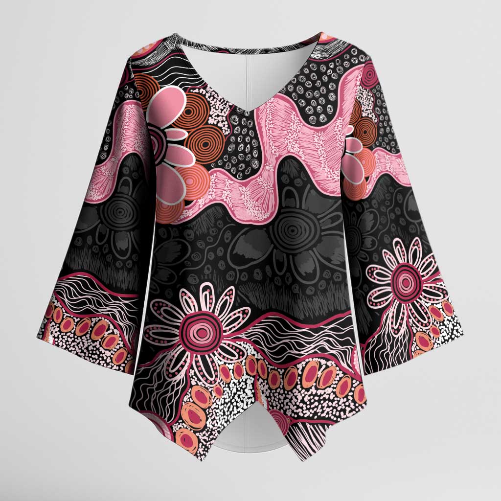 Australia NAIDOC Week 2026 Kimono Sleeve Blouse Aboriginal Contemporary Art
