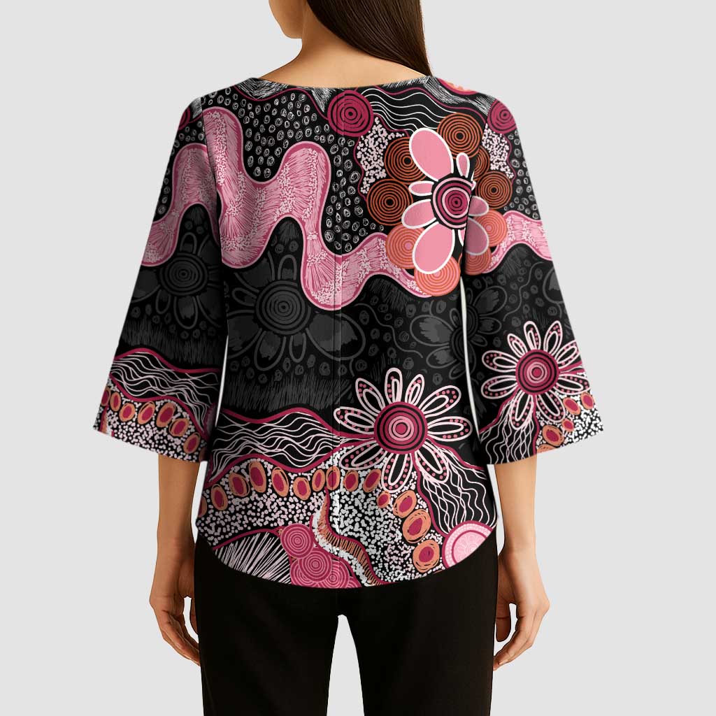 Australia NAIDOC Week 2026 Kimono Sleeve Blouse Aboriginal Contemporary Art