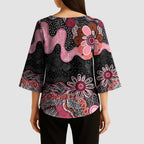 Australia NAIDOC Week 2026 Kimono Sleeve Blouse Aboriginal Contemporary Art