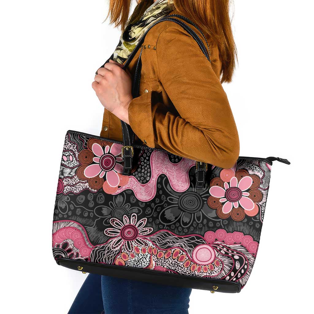 Australia NAIDOC Week 2026 Leather Tote Bag Aboriginal Contemporary Art