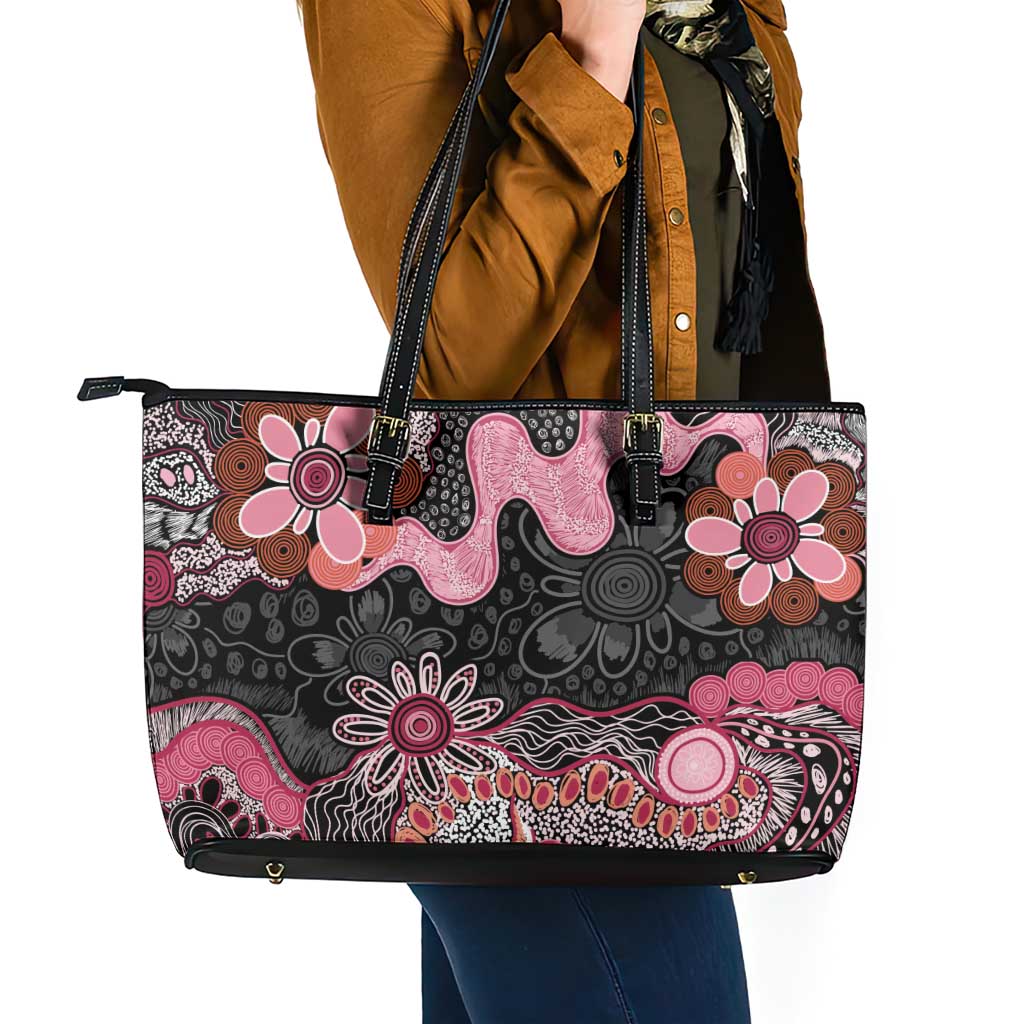 Australia NAIDOC Week 2026 Leather Tote Bag Aboriginal Contemporary Art
