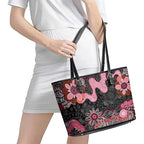 Australia NAIDOC Week 2026 Leather Tote Bag Aboriginal Contemporary Art