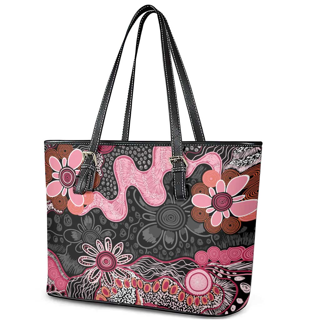 Australia NAIDOC Week 2026 Leather Tote Bag Aboriginal Contemporary Art