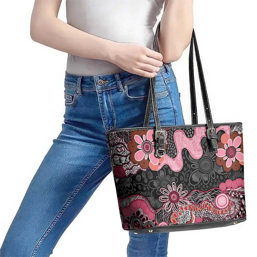 Australia NAIDOC Week 2026 Leather Tote Bag Aboriginal Contemporary Art