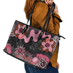 Australia NAIDOC Week 2026 Leather Tote Bag Aboriginal Contemporary Art