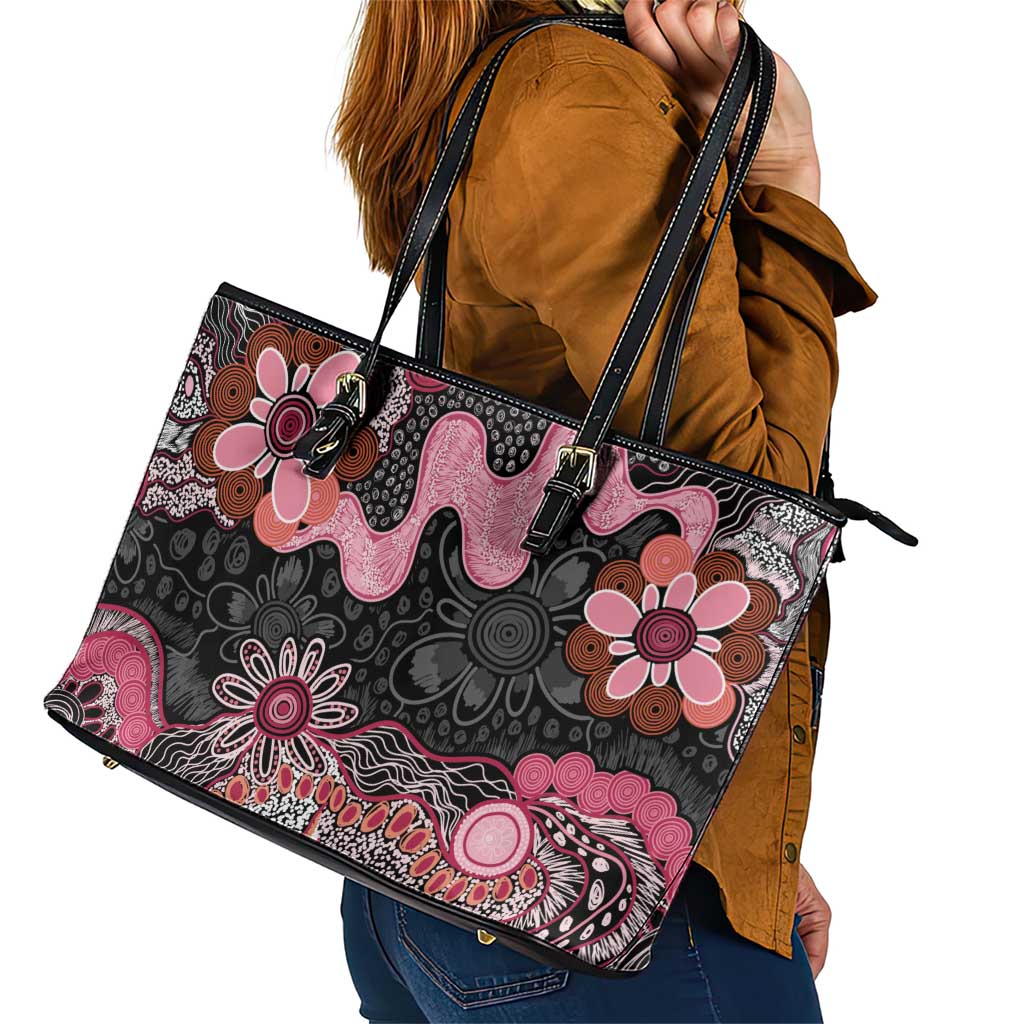 Australia NAIDOC Week 2026 Leather Tote Bag Aboriginal Contemporary Art