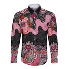 Australia NAIDOC Week 2026 Long Sleeve Button Shirt Aboriginal Contemporary Art