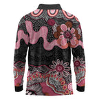 Australia NAIDOC Week 2026 Long Sleeve Polo Shirt Aboriginal Contemporary Art