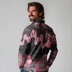 Australia NAIDOC Week 2026 Long Sleeve Polo Shirt Aboriginal Contemporary Art
