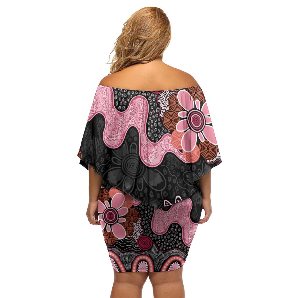 Australia NAIDOC Week 2026 Off Shoulder Short Dress Aboriginal Contemporary Art